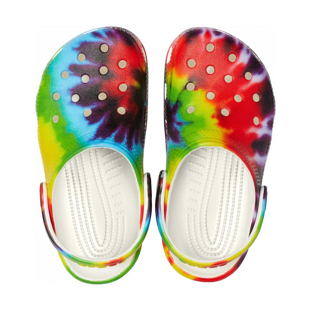 Sabots Crocs Classiche Tie-Dye Graphic Fille Rouge | France 1481NWYB